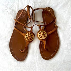 Tory Burch brown sandals US9 EUC